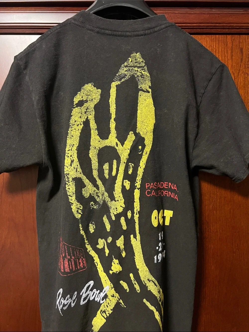 Brand New Rolling Stones Black T-Shirt with Red spiked Tongue & Yellow Graphics!